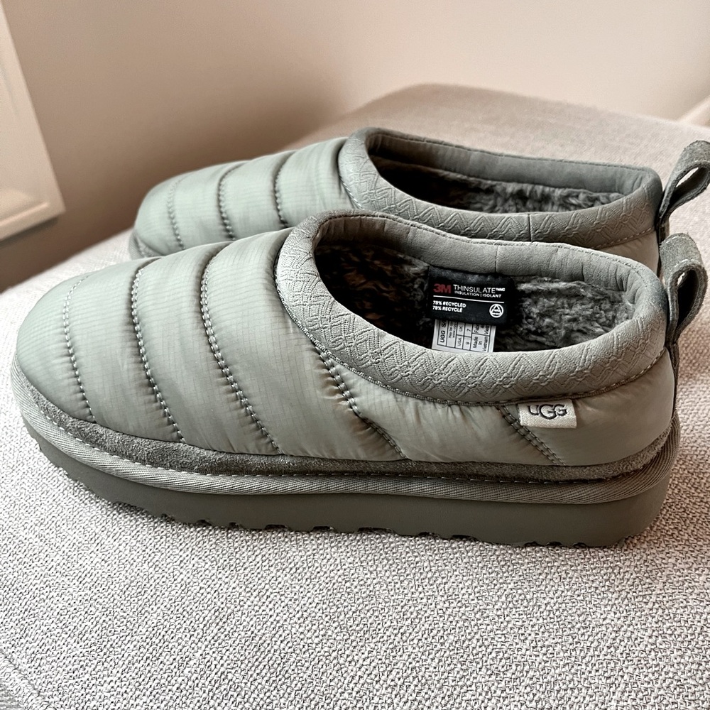 Women’s UGG Slippers, Like New Condition.  Tasman LTA in Moss Green.